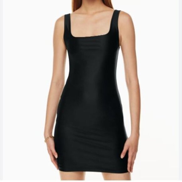 Babaton Satinette Squareneck Mini Tank Dress Rich Maroon Size Large - Picture 10 of 10